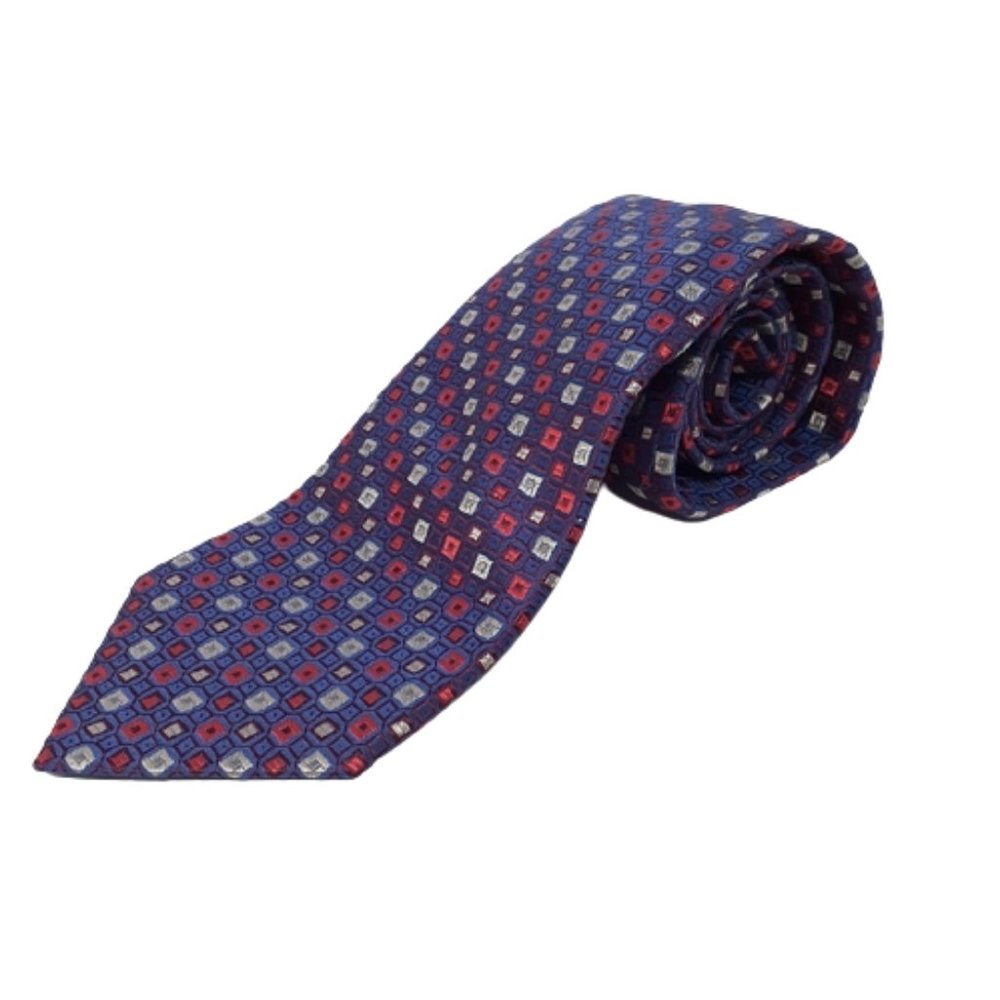 JHANE BARNES Men's Geometric 100% Silk Tie
